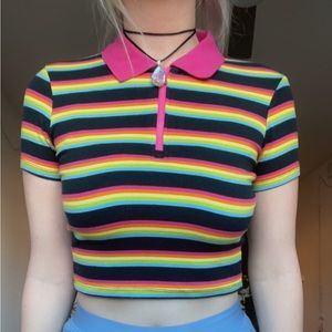 Zumiez Striped Collared Top